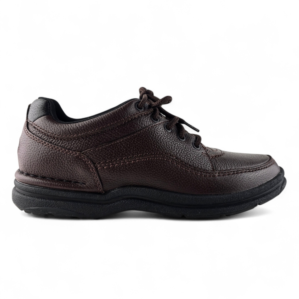 Rockport Men's World Tour Classic Walking Shoes Brown Pebbled Leather K70884 9 - Picture 2 of 14